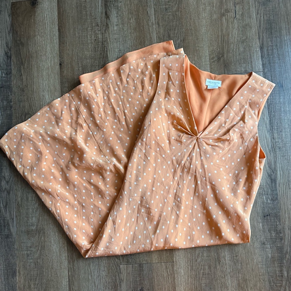 Liz Claiborne silk polka dot dress